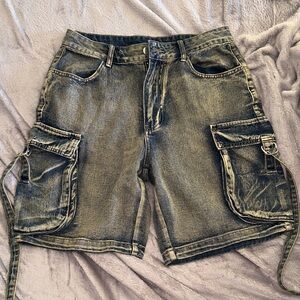 Men's Denim Cargo Shorts